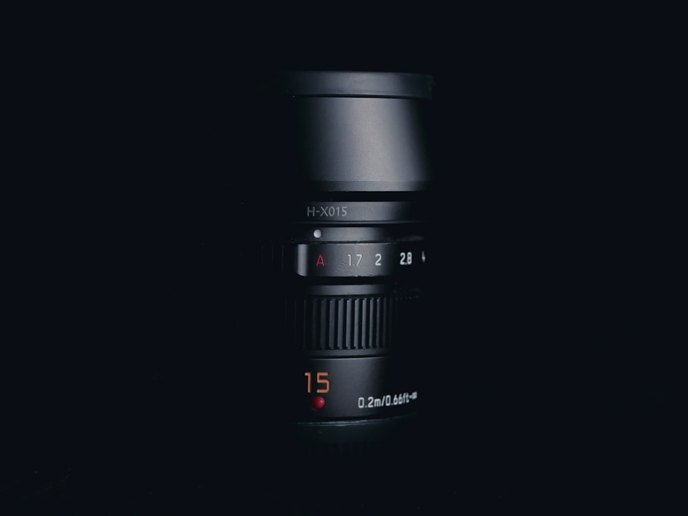 a black camera lens