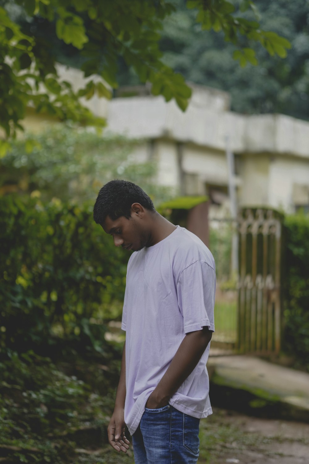 a man standing outside