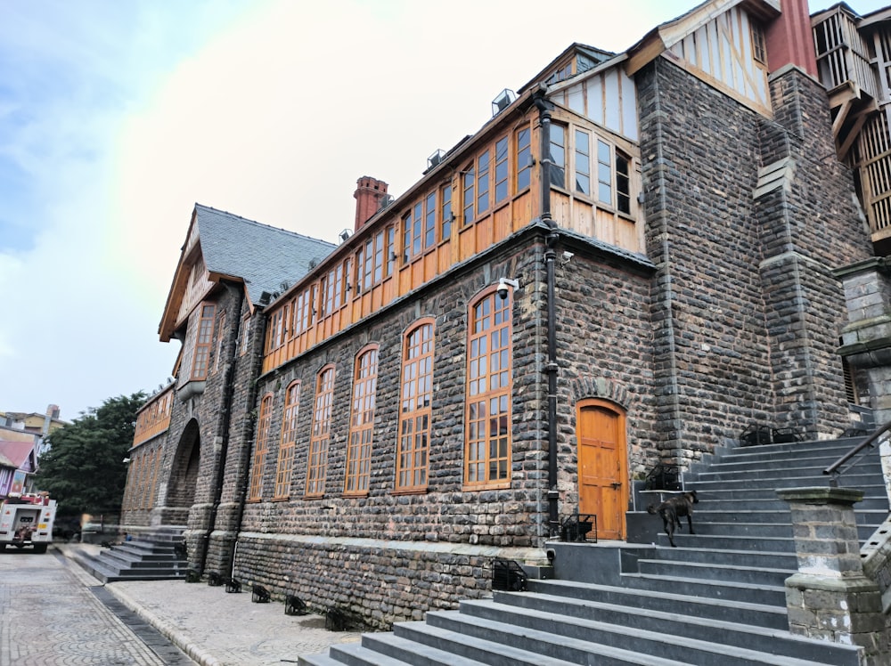 a building with stairs and a staircase