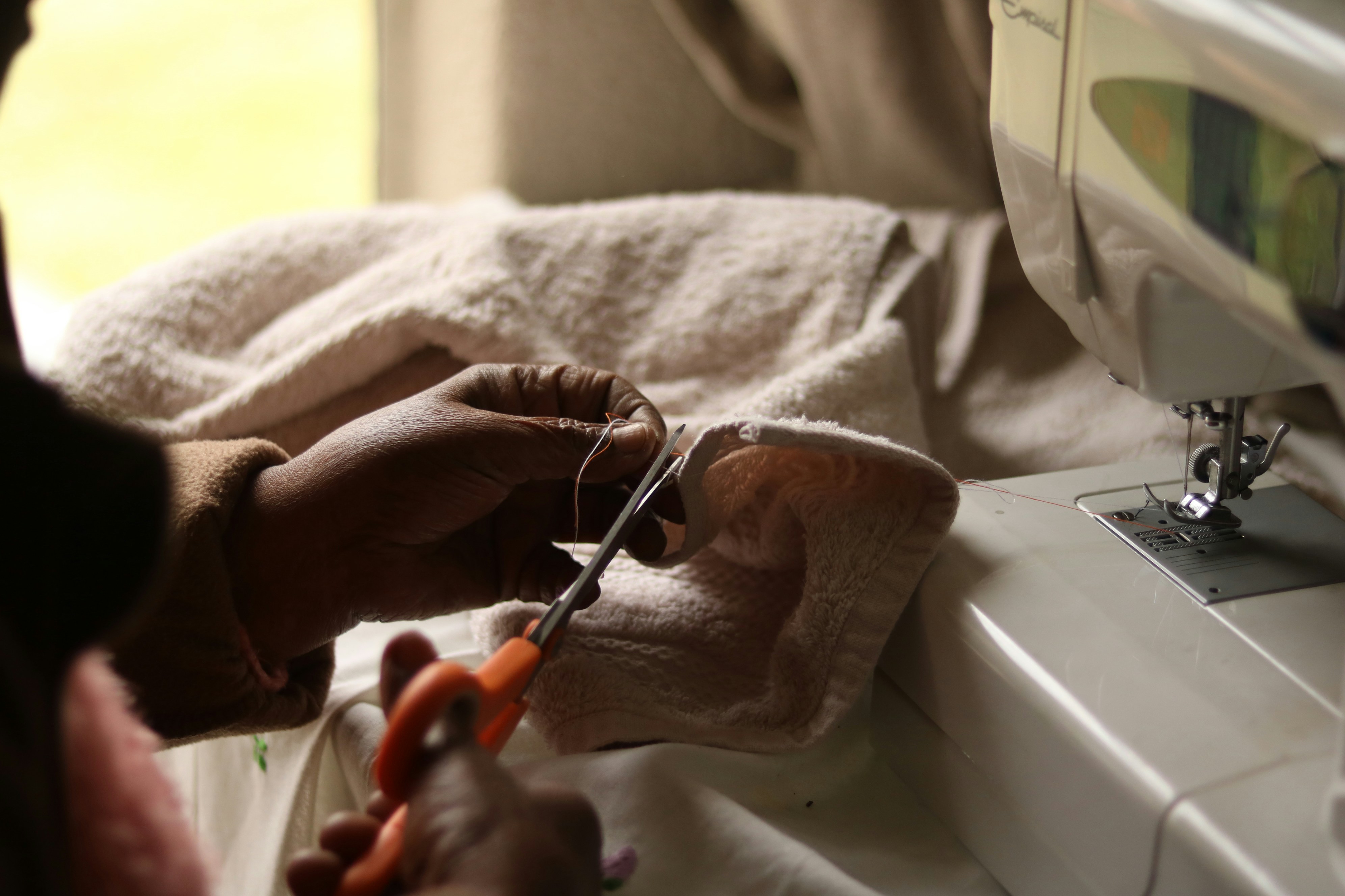 a person getting a haircut