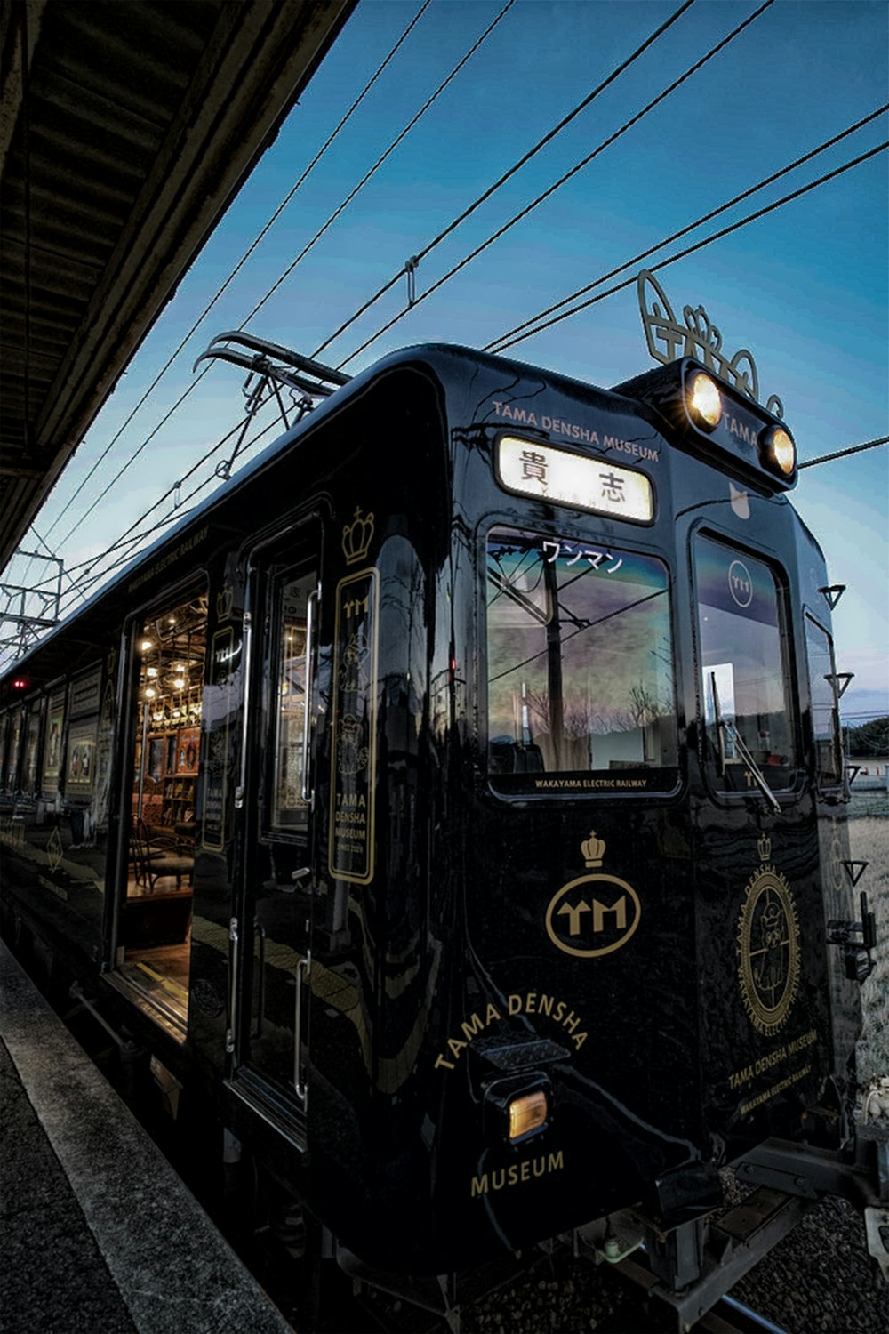 a train on the railway tracks