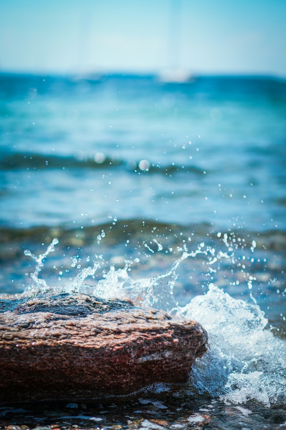 a rock on the beach