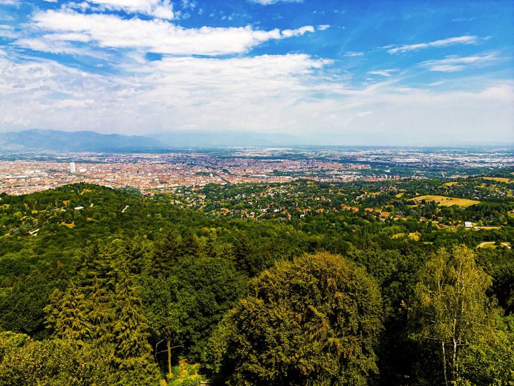 a view of a city from above