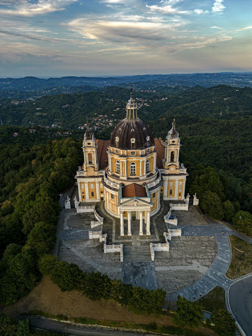 a castle on a hill