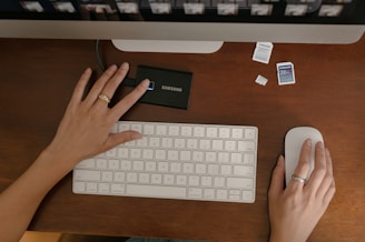 a person using a computer mouse