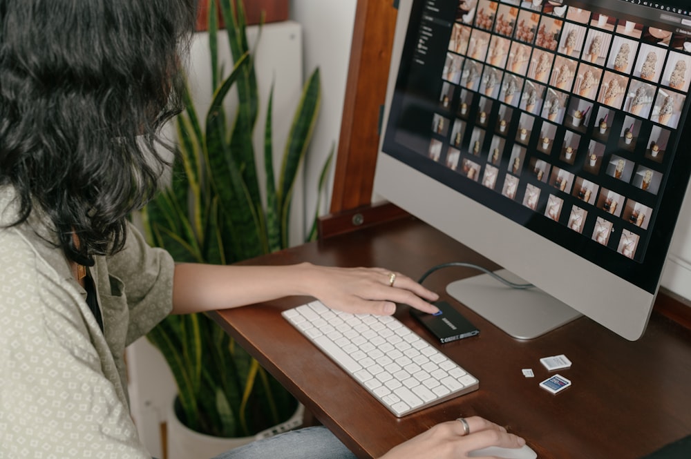 a person using a computer