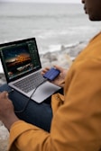 a person using a laptop