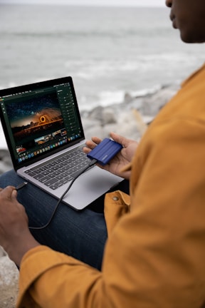 a person using a laptop