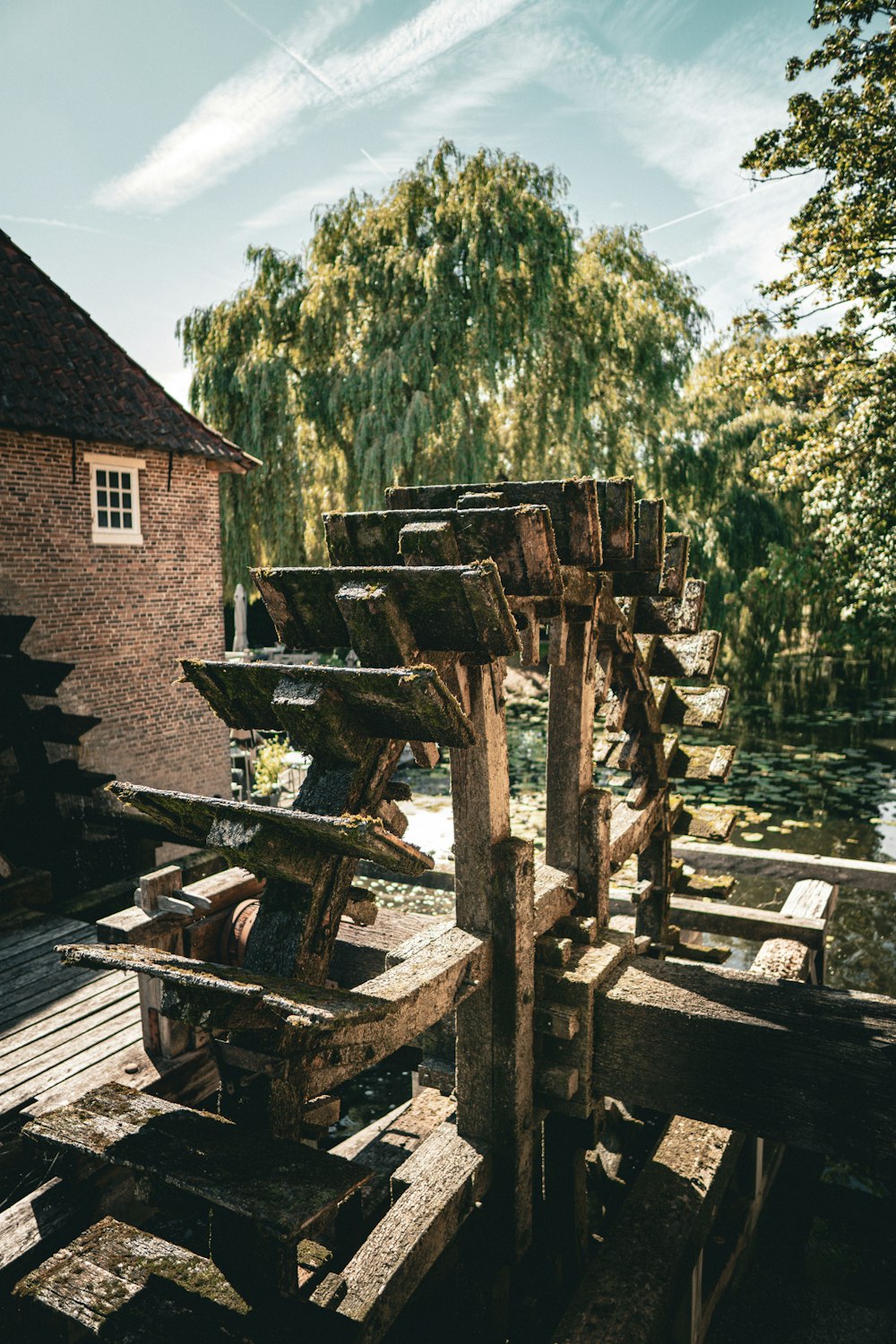 a wooden structure outside