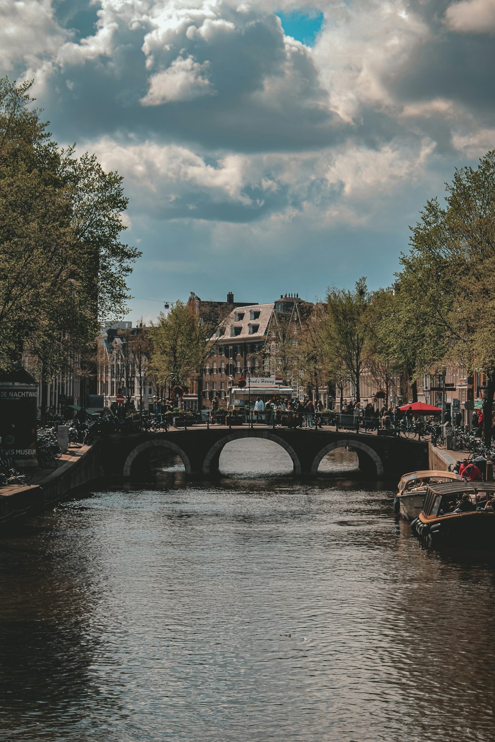 a bridge over a river