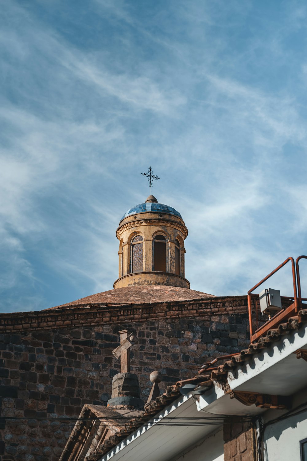 a building with a cross on top