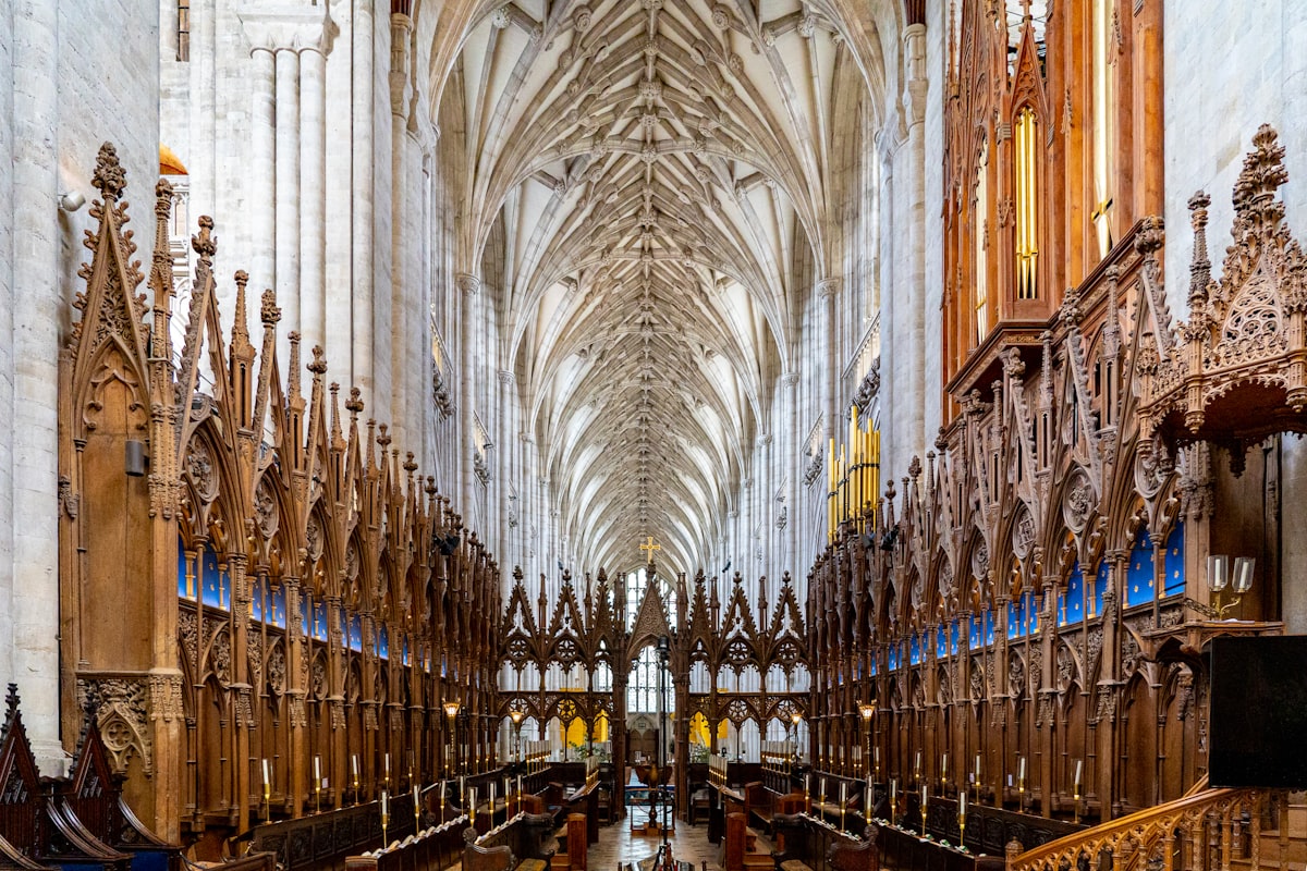 Winchester Cathedral, the historic centrepiece of Winchester in Hampshire