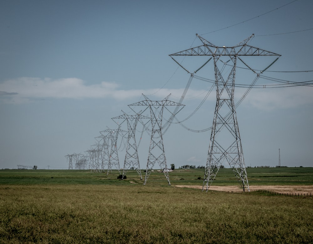 a power line tower