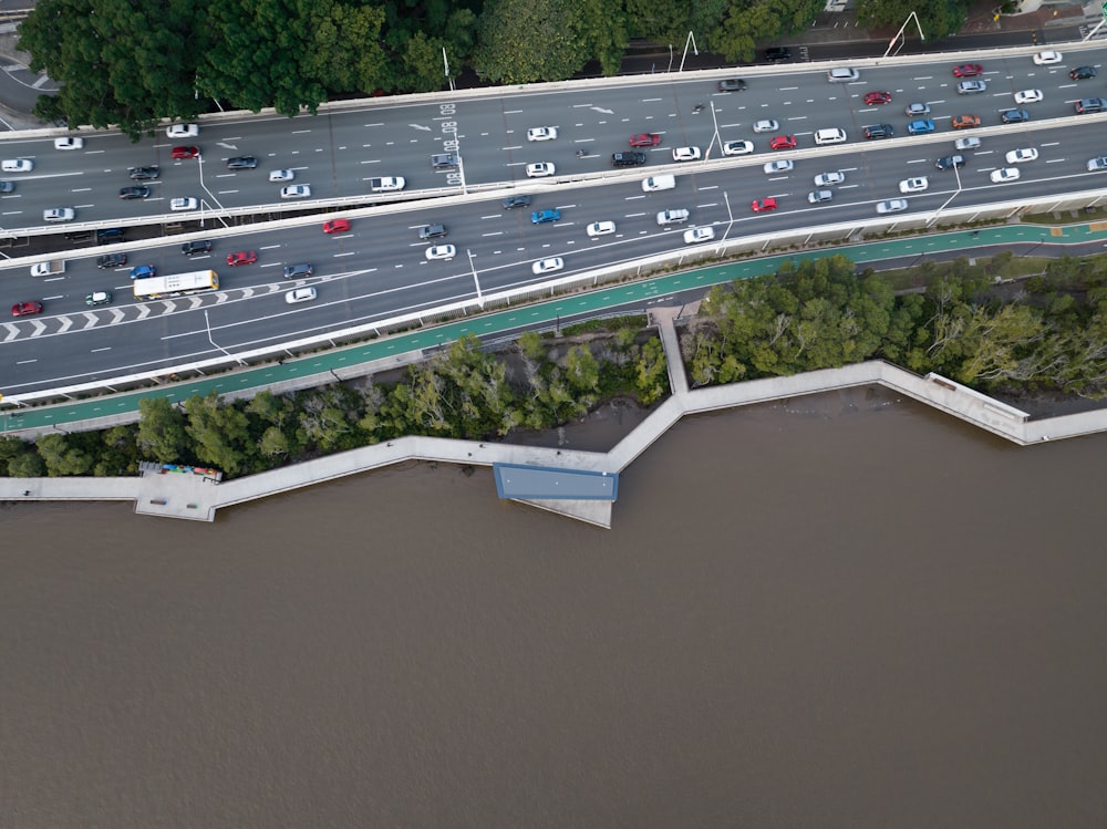 a parking lot full of cars