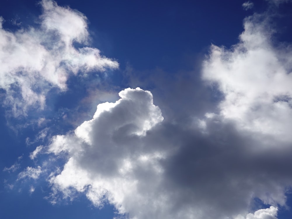 a blue sky with white clouds