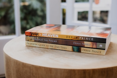 a stack of study books
