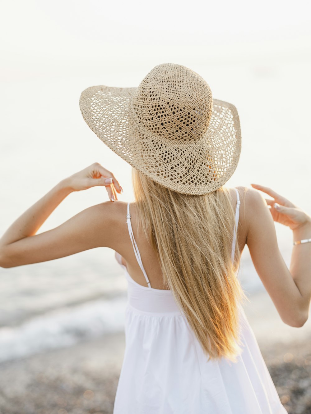 a woman wearing a hat