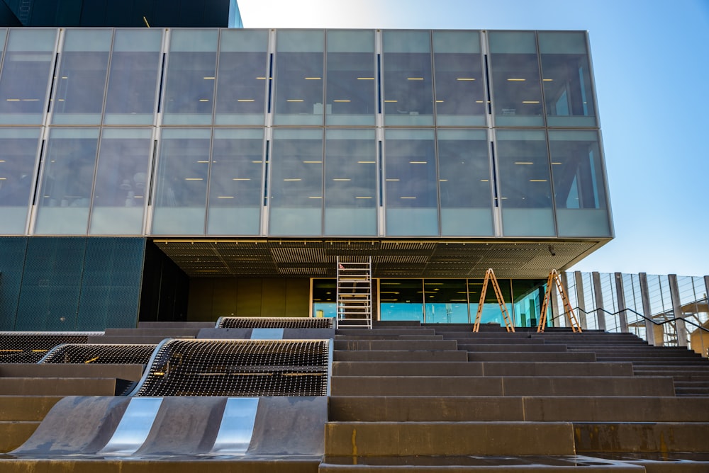 a building with glass windows