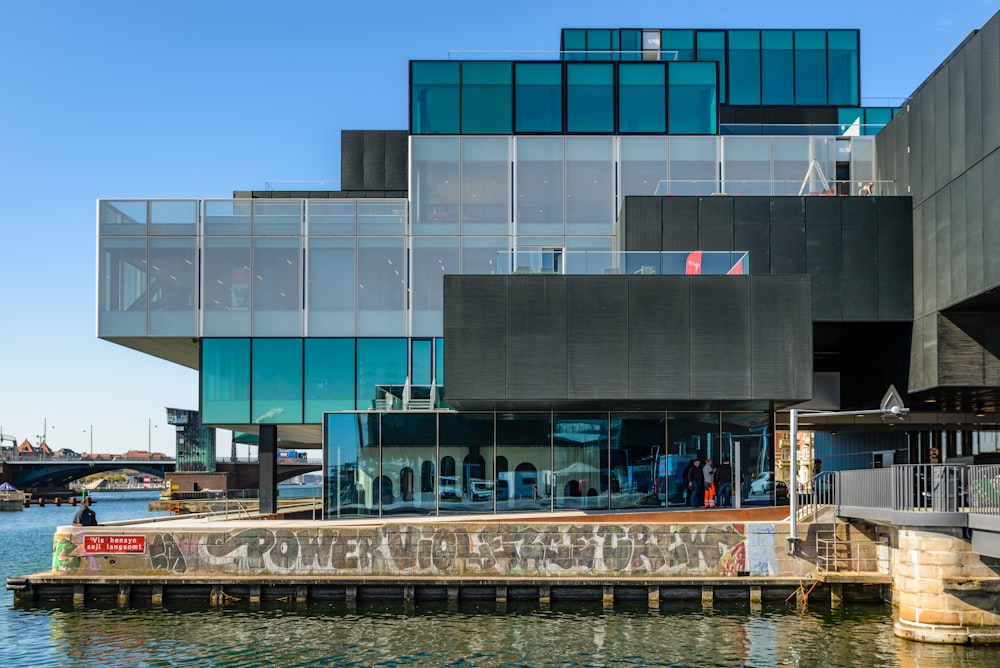 a building with glass windows