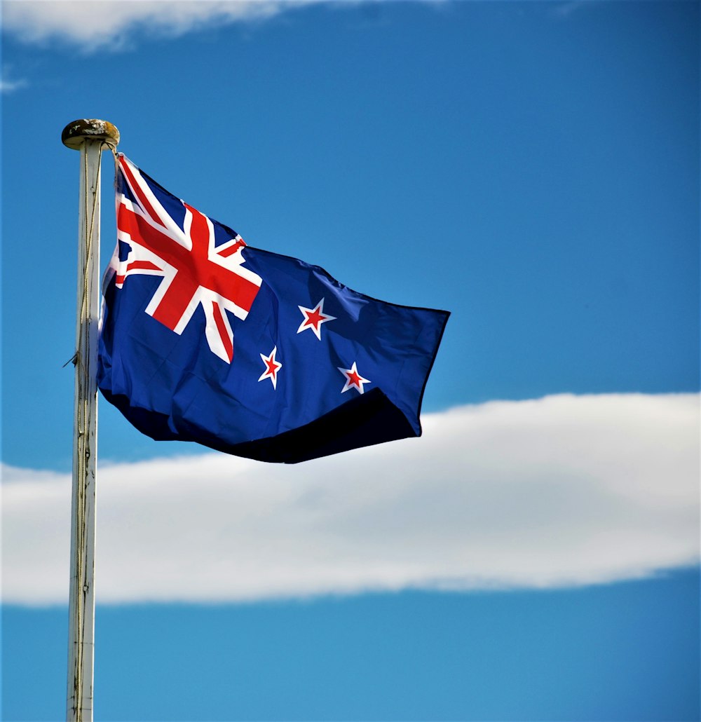 a flag on a pole