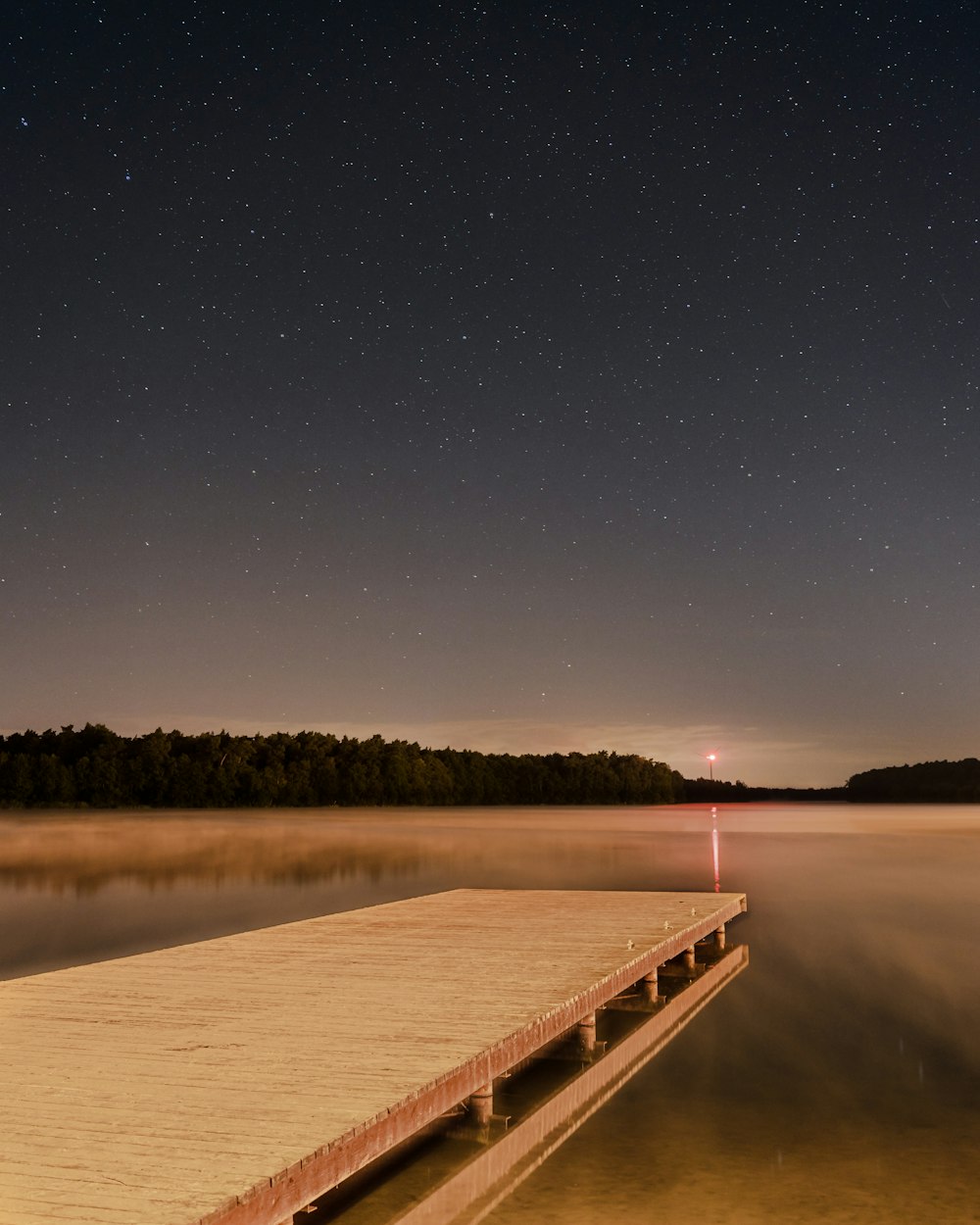 a dock on a lake