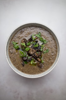 a bowl of food