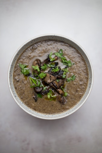 a bowl of food