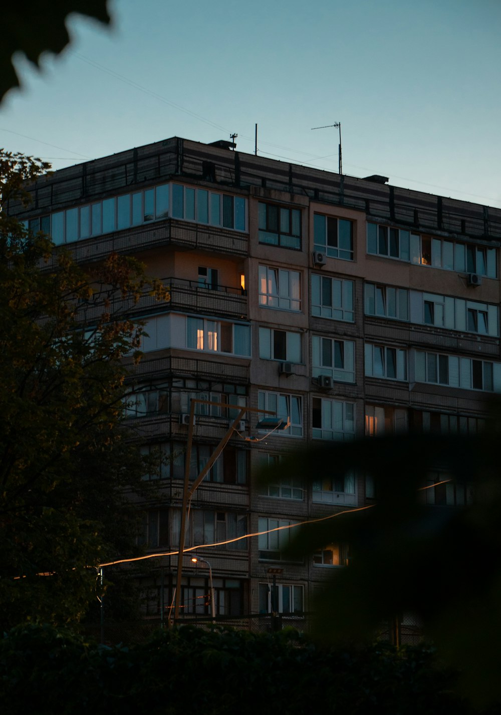 a building with many windows