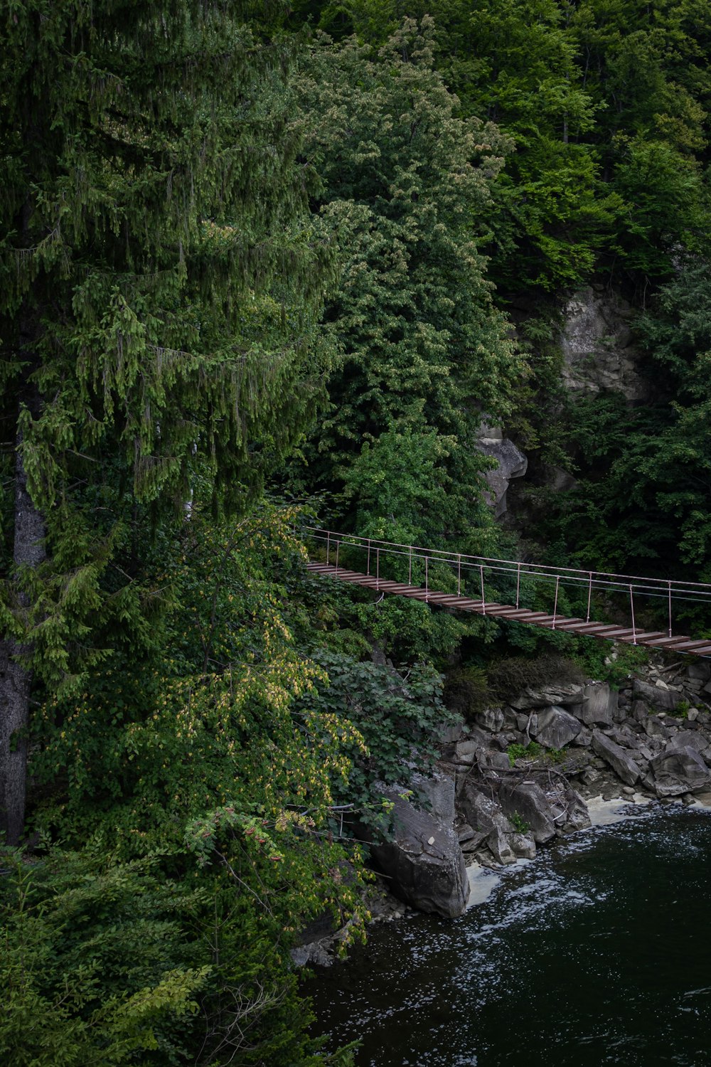 a bridge over a river