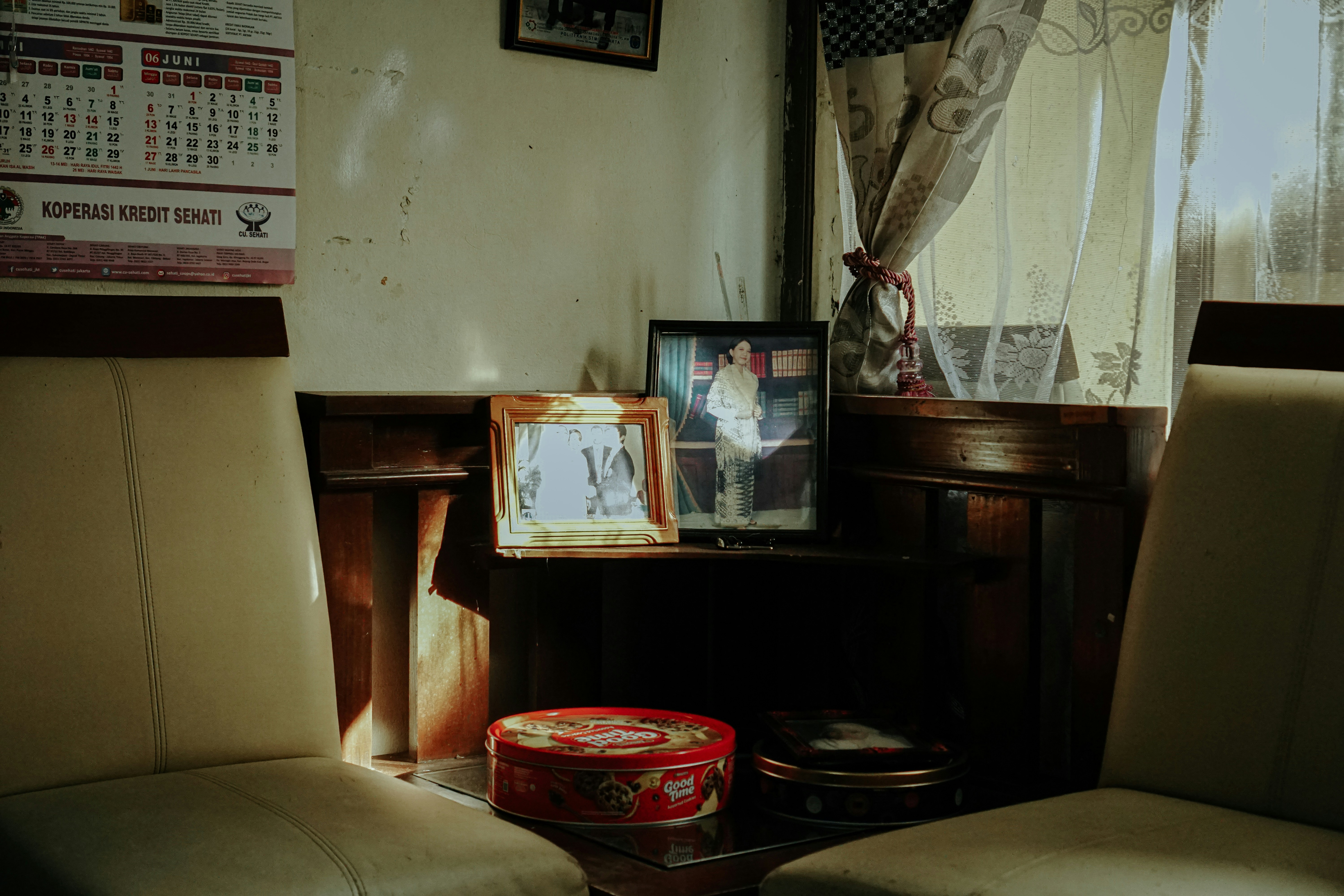 a room with a television and a couch