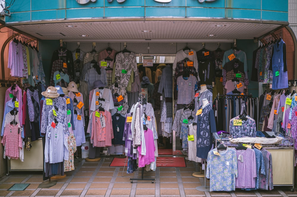 a store with clothes