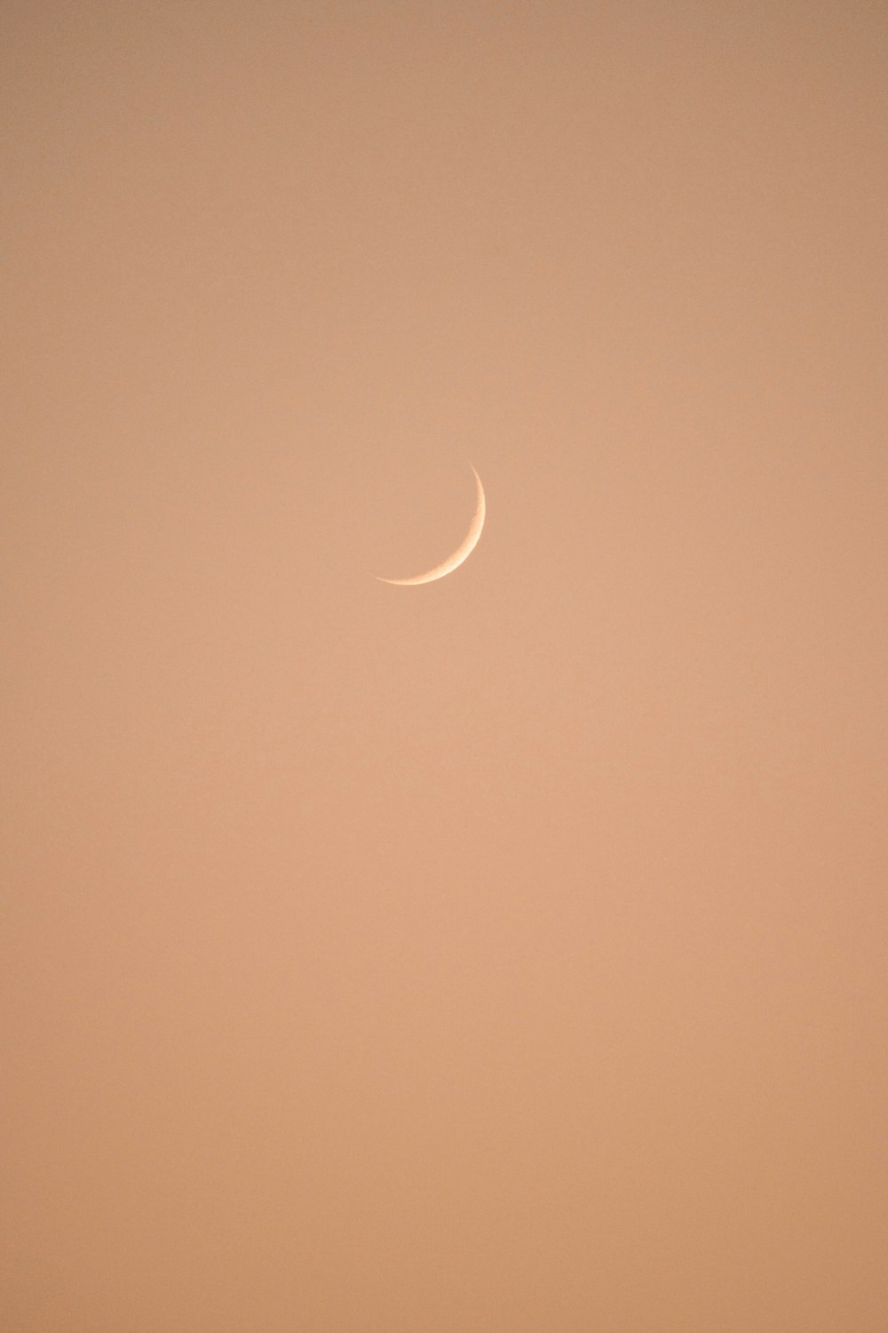 Un croissant de lune dans le ciel