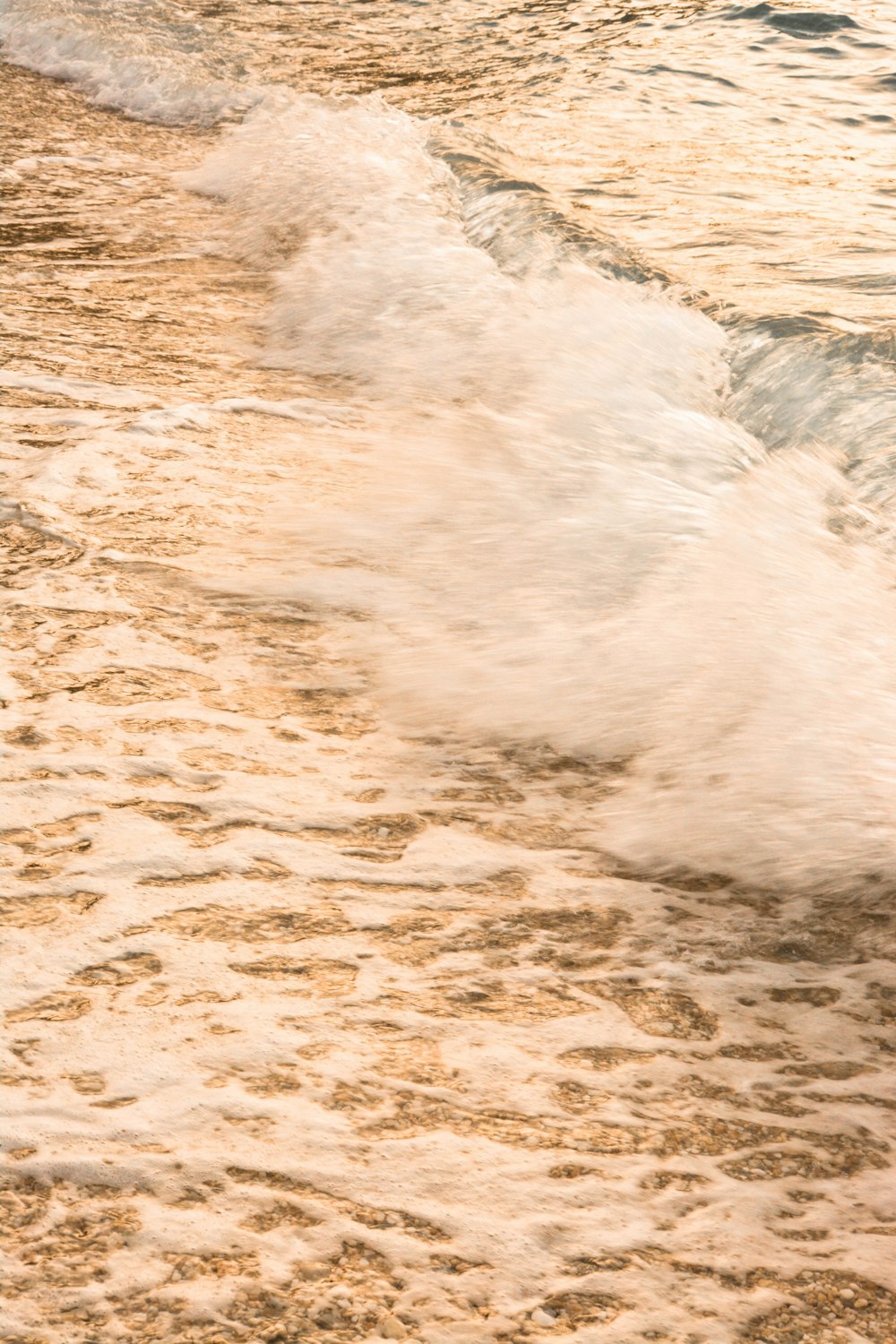 vagues s’écrasant sur une plage