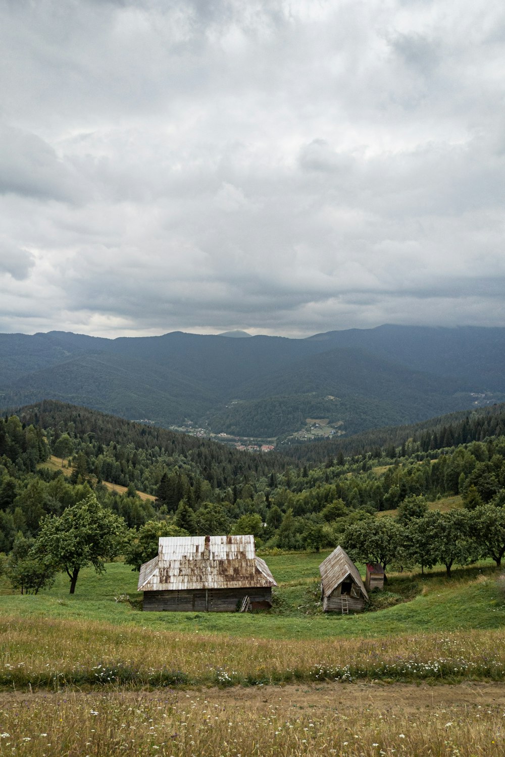 a house in a field