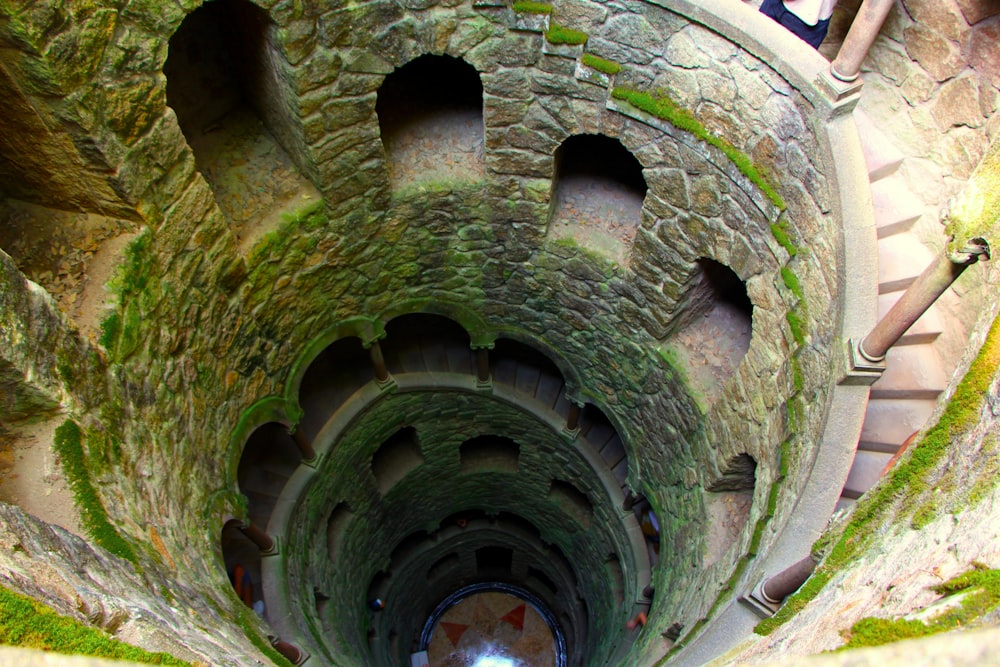 a circular stone tunnel