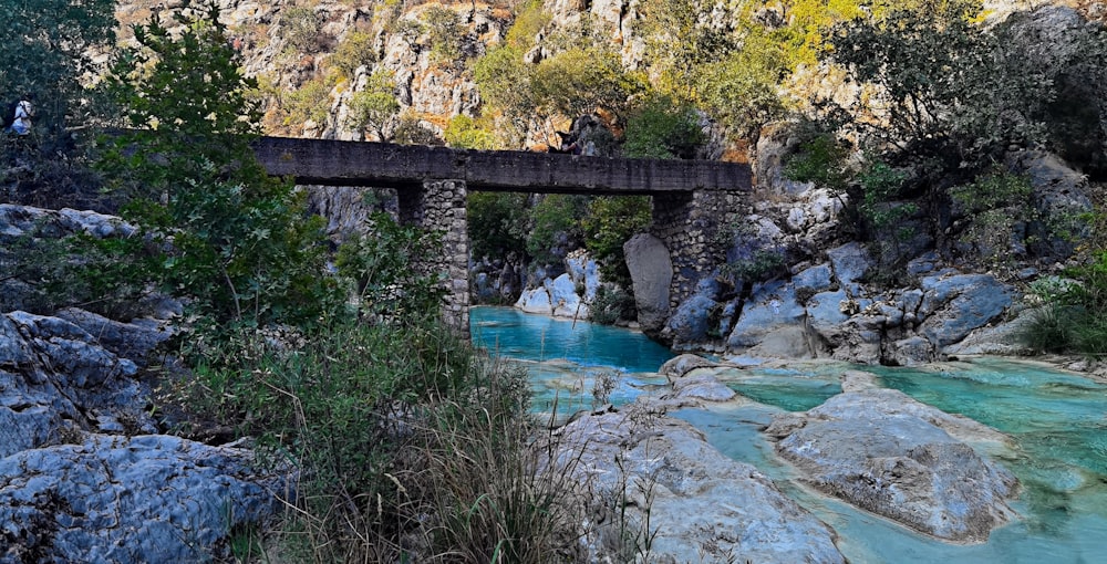 a bridge over a river