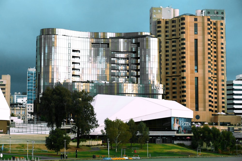 a large building with a dome