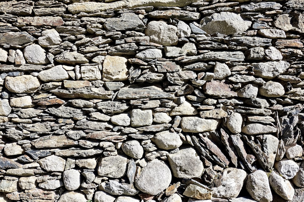a stone wall with a stone wall
