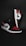 A pair of stylish athletic shoes in black, white, and red colors with distinctive branding. The shoes are positioned against a dark background, showcasing their sleek design and detailed craftsmanship.