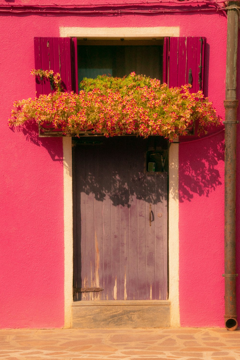 a door with flowers on it