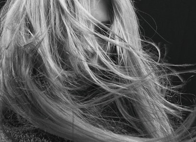 a close-up of a person's hair