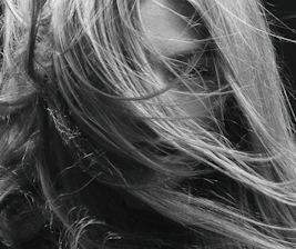 a close-up of a woman's hair