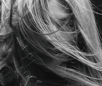 a close-up of a woman's hair