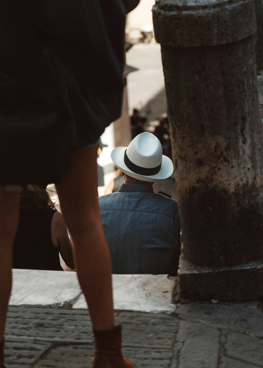 a person sitting on the ground