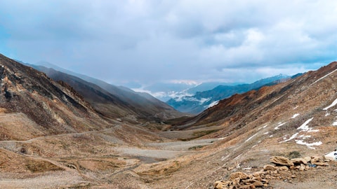 a valley between mountains