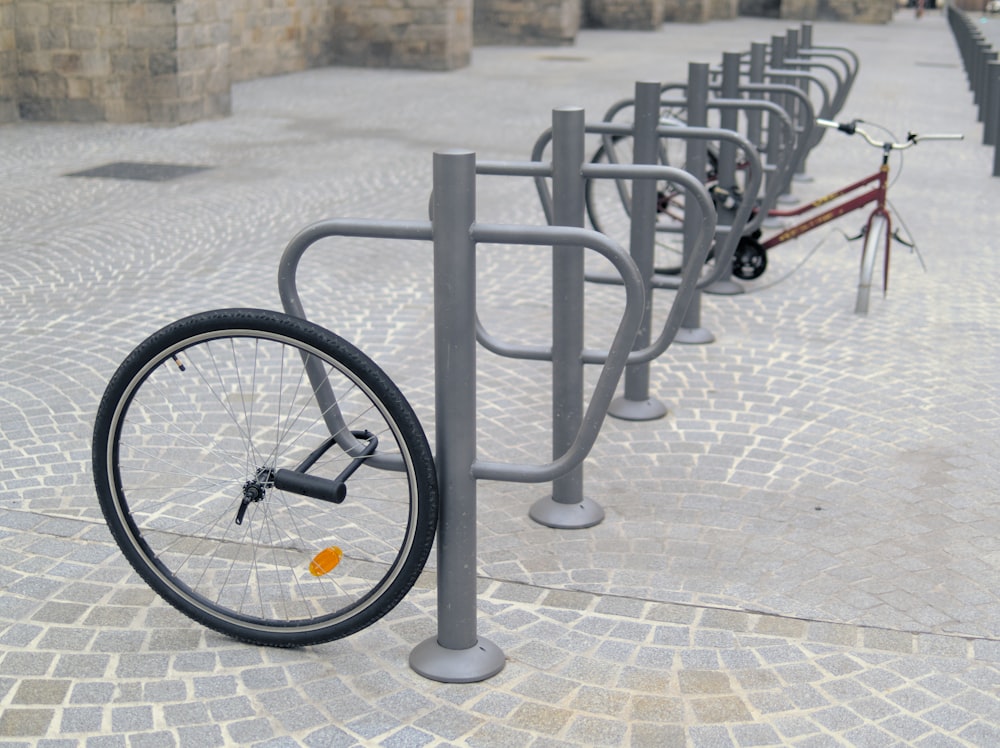 a row of bicycles