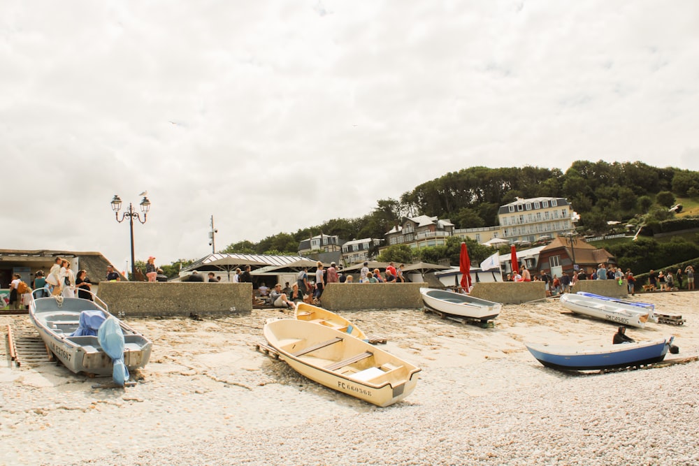 boats on the beach