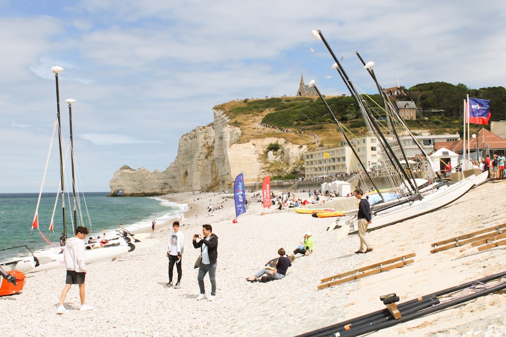 people on a beach