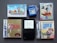 A collection of vintage video game cartridges and cases for different Nintendo systems, including Game Boy, Game Boy Color, and Game Boy Advance. Visible games are 'Super Mario Advance', 'The Legend of Zelda: Link's Awakening DX', 'Kirby's Dream Land', 'Super Mario Advance 4: Super Mario Bros. 3', and a 'Pokemon' cartridge. The layout suggests a nostalgic gaming theme.