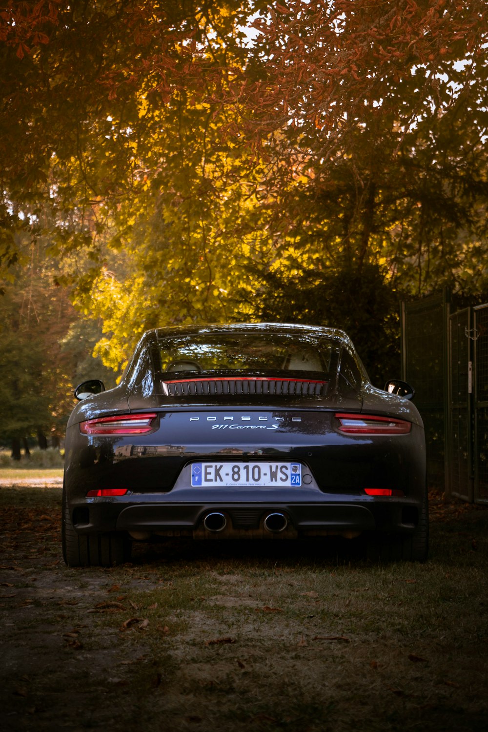 a car parked in a driveway